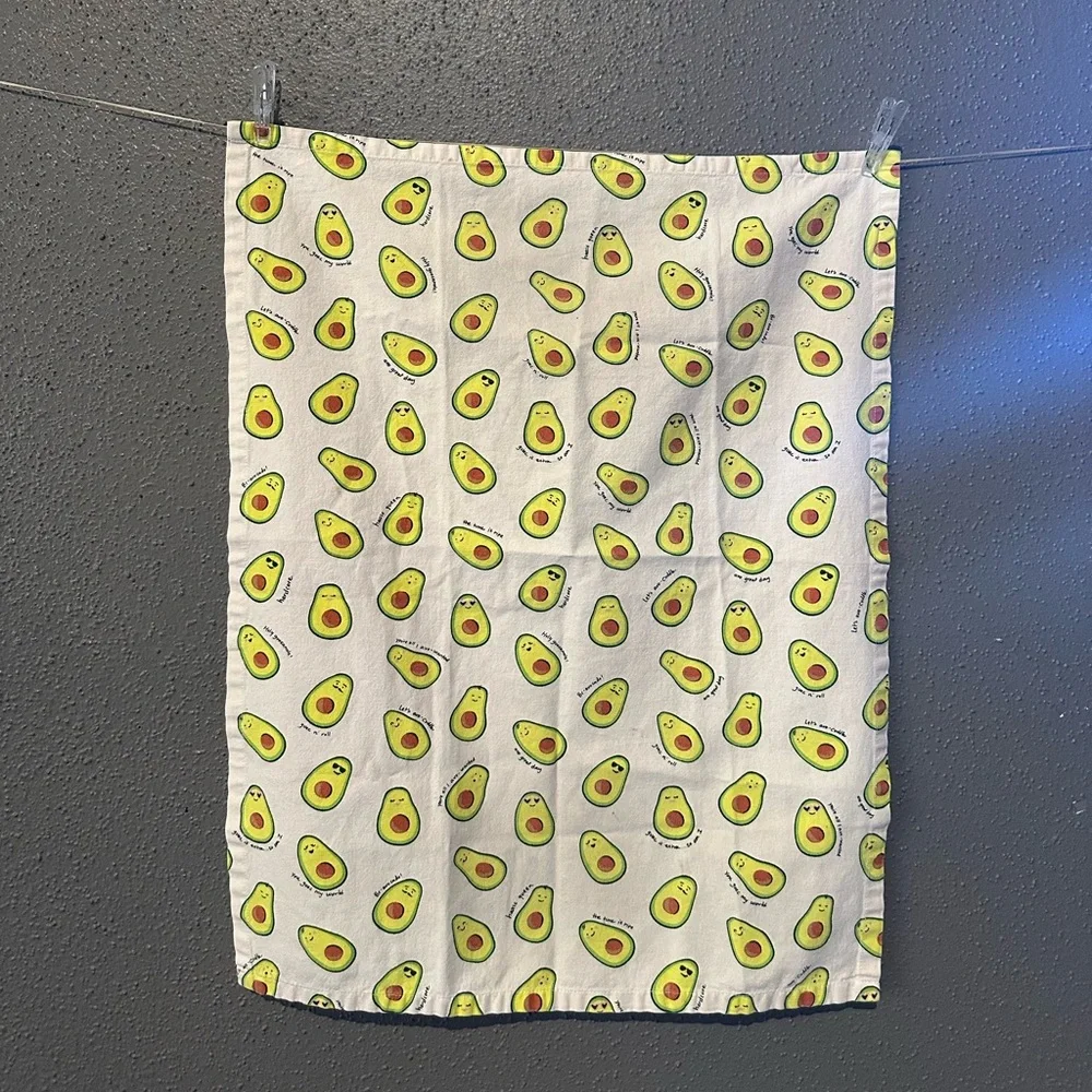 Paper Source Avocado Tea Towel - Green and White